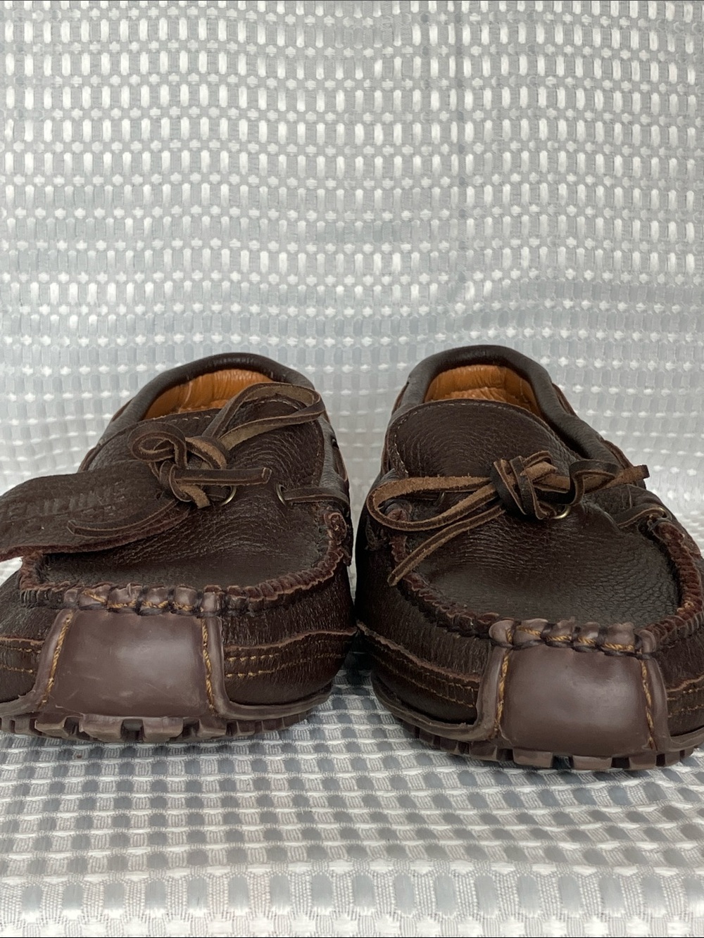 Minnetonka 752 Moosehide Weekender Moccasins Men's 12 Brown Hang Tag - Picture 2 of 13